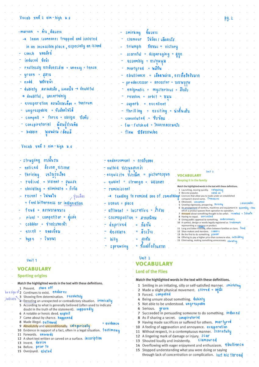 แจกศัพท์อังกฤษ ม.6 summative ✨
🐥🏡 aim high บทที่ 1-3
ไฟล์ : drive.google.com/file/d/1huuQlT…
Quizlet  :  quizlet.com/809692132/aim-…
#เกียมอุดม #dek67