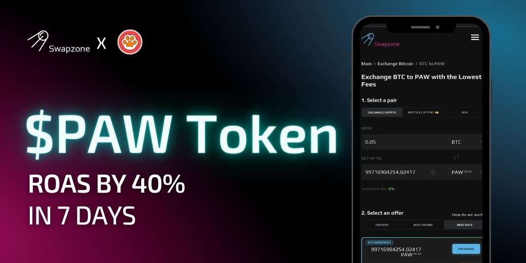 Swapzone_io's tweet image. Kudos to @PawChain team for launching the Public Alpha!

From PawAggregator to PawDAO and PawWallet, the team is really stepping up the game.  

Get a front row seat to innovation and trade your $PAW safely:  

📍swapzone.io/exchange/btc/p…   

#PawChain #PawSwap