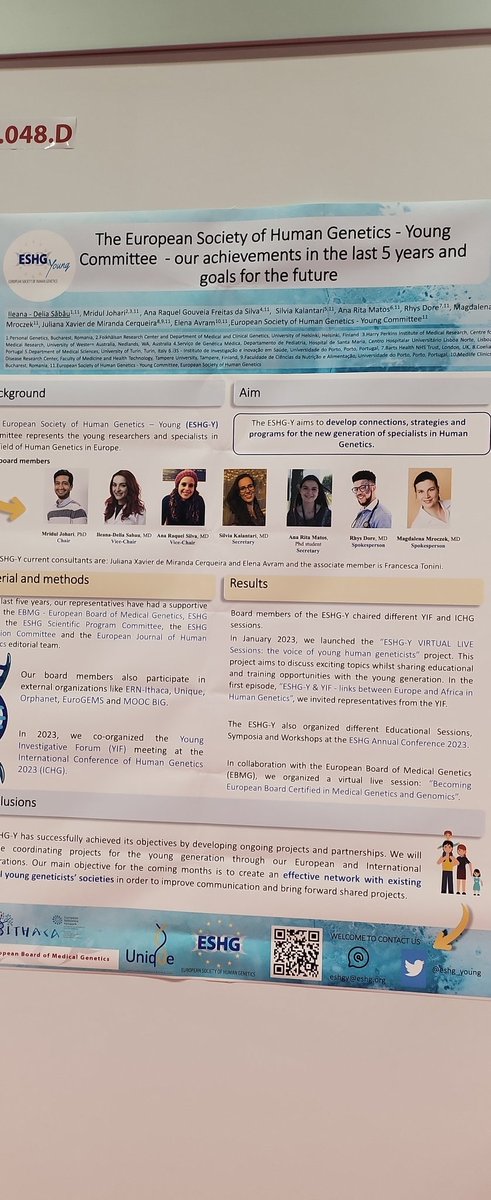 Very thankful for my colleagues and friends in Europe. Thank you, #ESHG2023 #eshgy #community #Genetics #dna