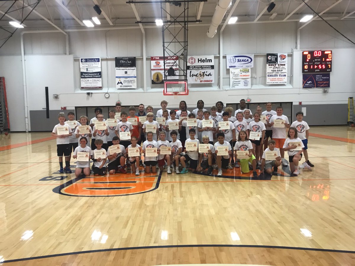 HighlandCCMBB's tweet photo. THANK YOU to all of our campers who participated in on 2023 Highland Cougar Summer Basketball Camp. It was a week full of basketball and smiles! https://t.co/Aa4pNq7pA2