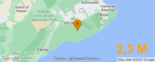 HawaiiQuakes's tweet photo. USGS reports: M2,3 Earthquake 11 km SE of Volcano, Hawaii,
Depth 4,3 Km @ 2023-06-12 05:12:50 HST.
More info: https://t.co/hnpb8v22Pk 
#EarthQuake #Hawaii #Quake https://t.co/BR2KqBj7zY