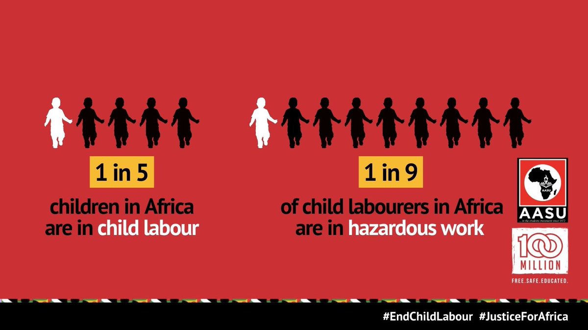 Ending extreme poverty, delivering #socialprotection for all & fulfilling the right to #education are critical to #EndChildLabour, yet a series of global injustices has cost #Africa almost $4 trillion since the start of the #SDGS

#WorldDayAgainstChildLabour #JusticeForAfrica