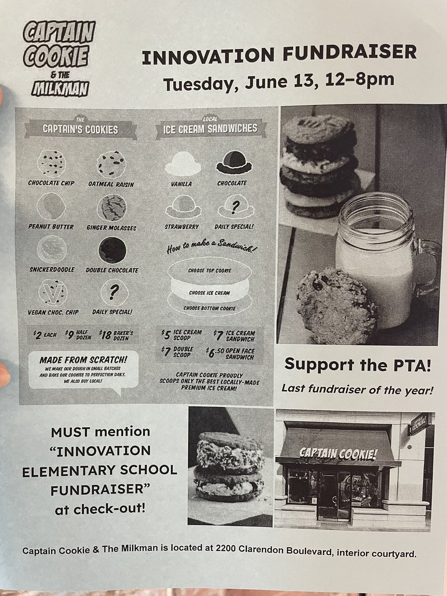 Innovation Elementary (@innovation_aps) on Twitter photo If you haven’t been to <a href="/captaincookiedc/">Captain Cookie</a> in the Courthouse Plaza you must have been secretly waiting for this!!! Tomorrow, Tuesday, June 13th from 12-8pm!!! Be sure to mention Innovation! <a href="/APSVirginia/">Arlington Public Schools</a> <a href="/innovationpta/">Innovation PTA</a> <a href="/MrsPeters_APS/">Claire Peters</a> @Mrs_White_APS If you haven’t been to <a href="/captaincookiedc/">Captain Cookie</a> in the Courthouse Plaza you must have been secretly waiting for this!!! Tomorrow, Tuesday, June 13th from 12-8pm!!! Be sure to mention Innovation! <a href="/APSVirginia/">Arlington Public Schools</a> <a href="/innovationpta/">Innovation PTA</a> <a href="/MrsPeters_APS/">Claire Peters</a> @Mrs_White_APS