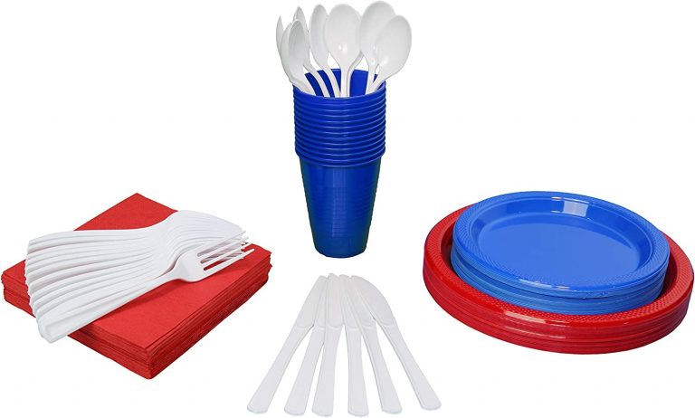 You'll have plenty of tableware with this 350 Pc Red White And Blue Disposable Plastic Plates and Cutlery Set for 50 Guests. On sale now at partysupplyboxes.com
#patriotictableware #350pieces #redwhiteblue #cutlery #50guests #4thofjuly #independenceday 
partysupplyboxes.com/p/party-suppli…