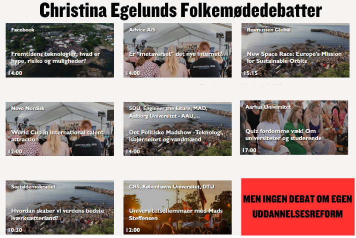 Esben_Salmonsen's tweet photo. .@ChristinaEgelun har tilsyneladende sagt nej til alle debatter om 1-årige kandidater på Folkemødet😬
Er det den nye strategi @ALangballe? Eller er det fordi I er ved at aflyse reformen?
#stopenhalv #uddpol https://t.co/3IKCGBraCE