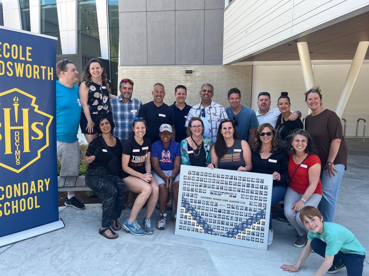 HandsworthHSS's tweet photo. On June 3 the grads of ‘93 had a 30 year reunion, including a tour of the new school and an evening social. #ForeverRoyals https://t.co/pYSvZ795Ah