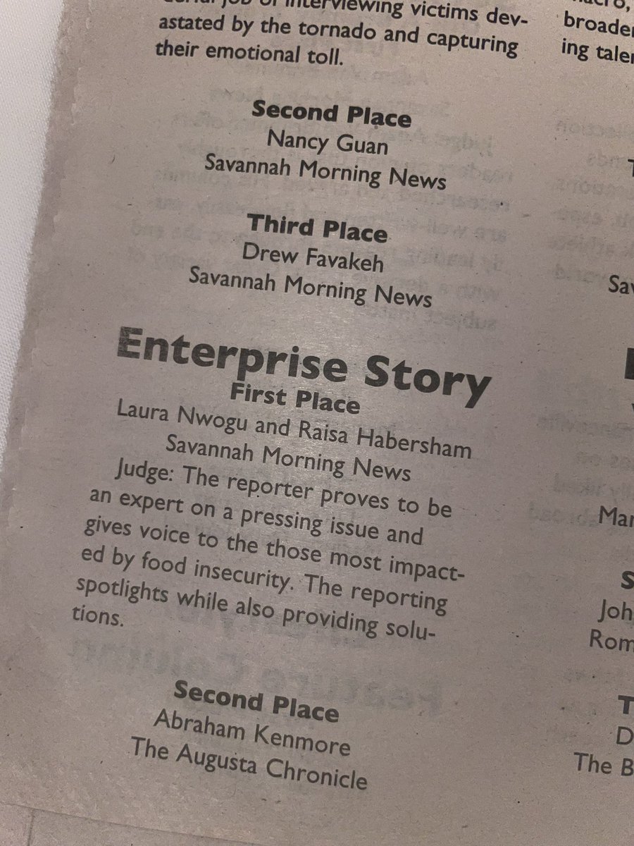 lauranwogu_'s tweet image. So honored to have won first place in enterprise story (with the amazing @newsworthy17) and third place in feature writing from the Georgia Press Association!
Loved amplifying these stories and blessed to be recognized for my work, especially as an early-career journalist.