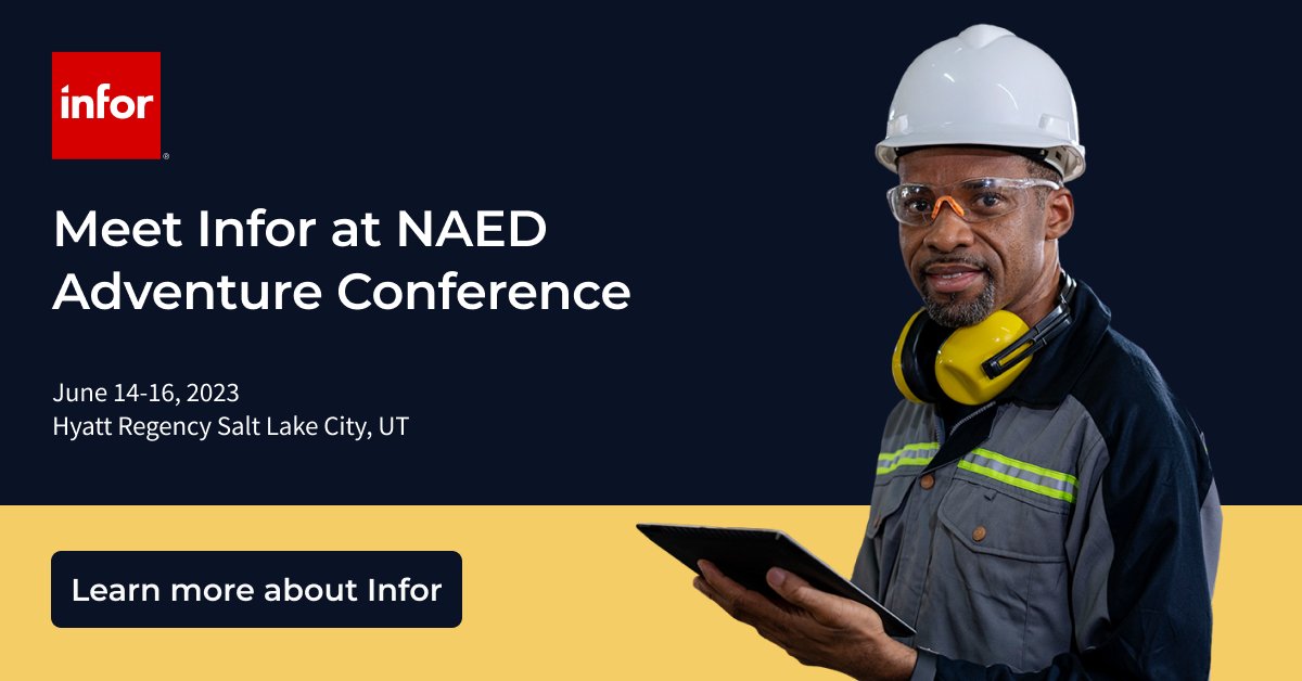 #TeamInfor will be at the NAED Adventure Conference June 14-16! bit.ly/3WZsdJu