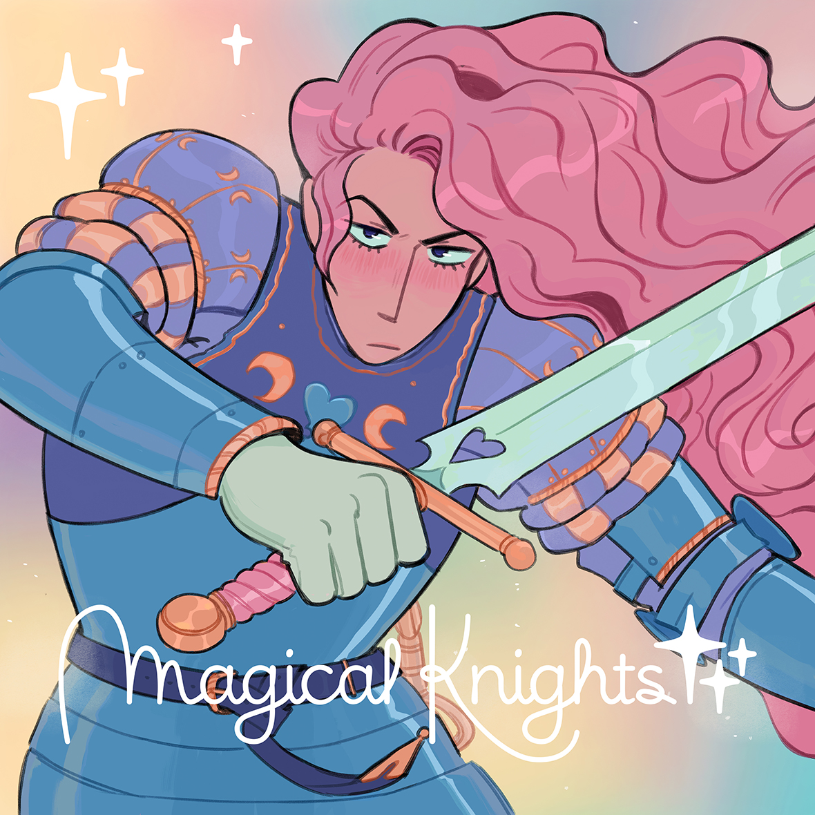Announcing today our new project: ✨ Magical Knights ✨ An artbook about magical girls... But with swords! Kickstarter on July 11th 💜