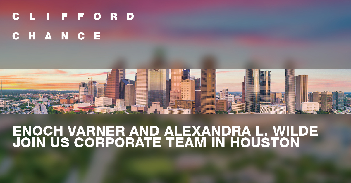 🚀 Our #Houston office is taking off with new partners Enoch Varner and Alexandra L. Wilde! Welcome to the team. Read more: okt.to/2Vlw97