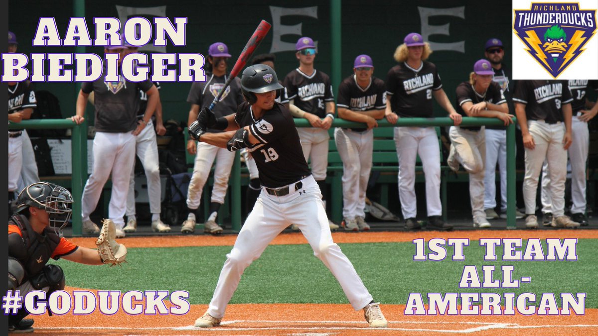 Congratulations to <a href="/BiedigerAaron/">Aaron Biediger</a> being tabbed 1st Team NJCAA All-American!

The 6’3 190 lb. (Utility) Uncommitted (RS) Freshman put together a stellar year at the plate:

H: 85
2B: 19
3B: 1
HR: 18
RBI: 72
AVG: .381
SLG %: .717