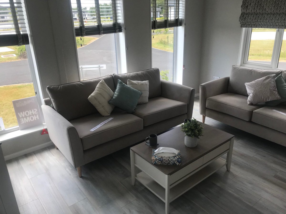 ✨ Available to view on-site at Gateforth Park
This gorgeous Avanti by @prestigePLH has a lovely airy contemporary feel and comes with two double bedrooms, one ensuite bathroom and a walk-in wardrobe.  

#retirementhomes #gatedcommunity #yorkshireparkhomes #parkhomes