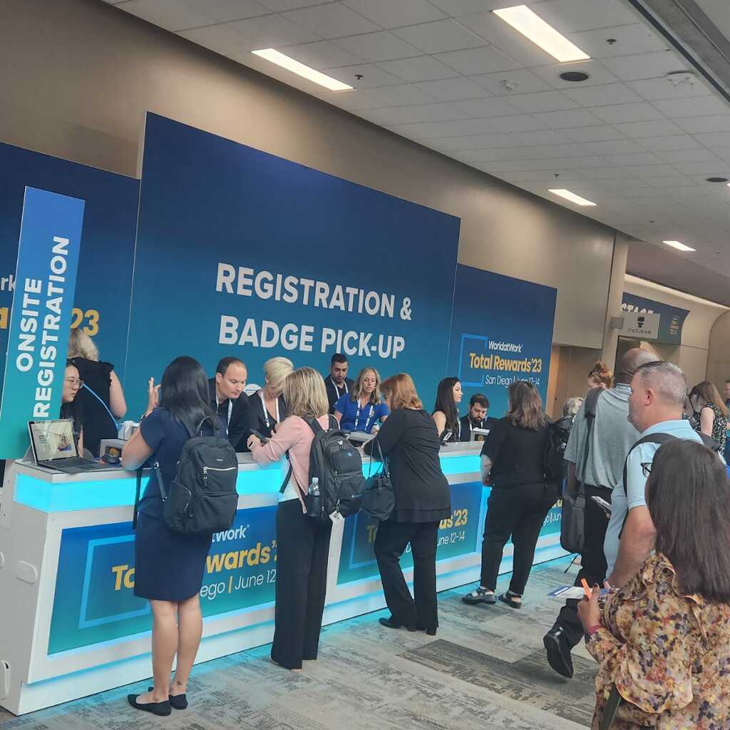 WorldatWork's tweet photo. Here we go! Day 1 of the @WorldatWork #TotalRewards23 conference in San Diego is finally here! Registration is buzzing!
Share your favorite moments on social media using the hashtag #TotalRewards23! We love to see them!
#WorldatWork #TotalRewards #hrprofessional #hrleadership https://t.co/rNkkoK0BjP