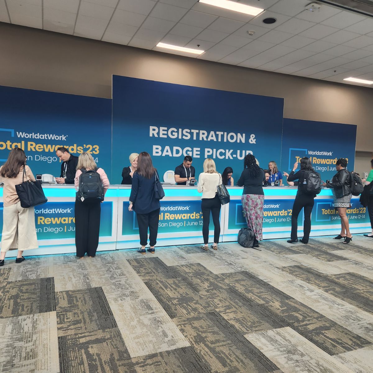 WorldatWork's tweet photo. Here we go! Day 1 of the @WorldatWork #TotalRewards23 conference in San Diego is finally here! Registration is buzzing!
Share your favorite moments on social media using the hashtag #TotalRewards23! We love to see them!
#WorldatWork #TotalRewards #hrprofessional #hrleadership https://t.co/rNkkoK0BjP