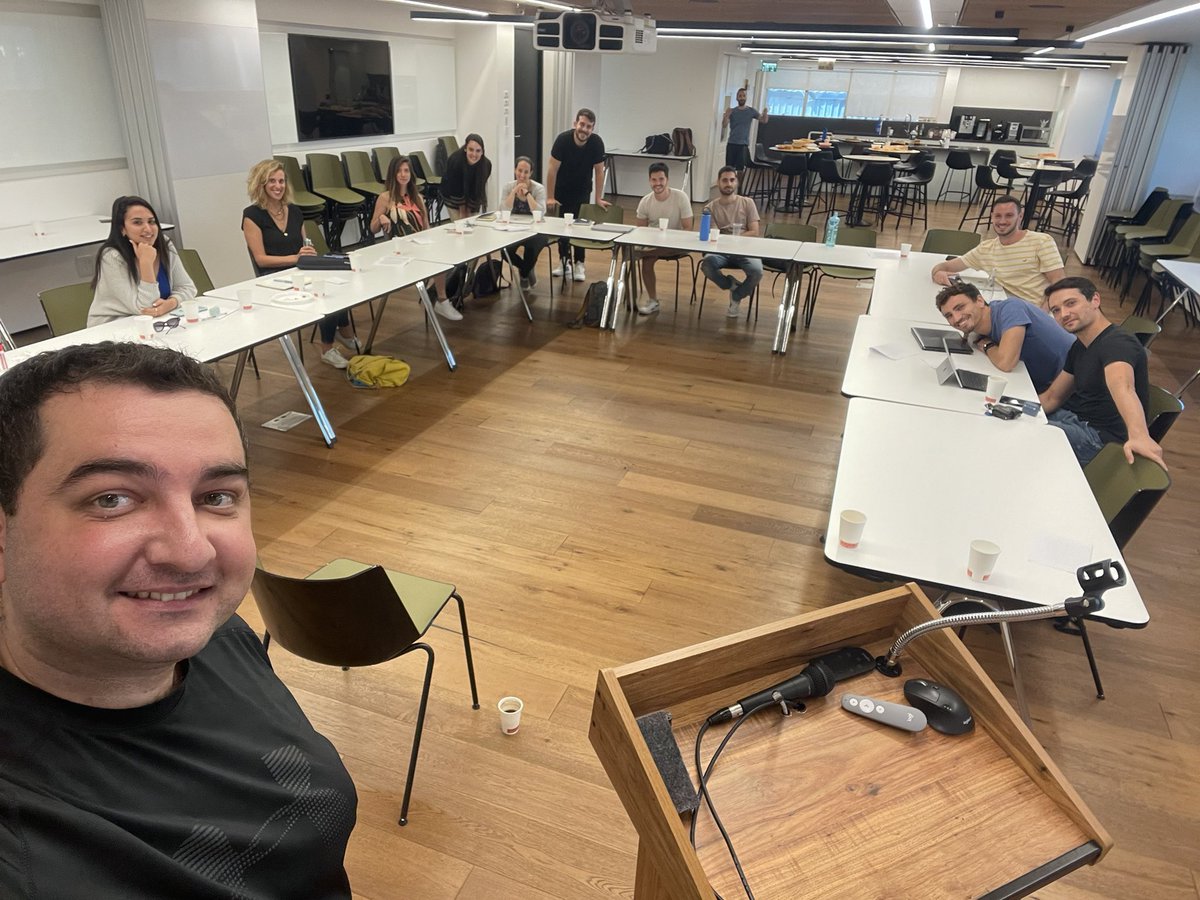 demibenari's tweet photo. It was a pleasure to speak with awesome #entrepreneurs from @8Eisp about “#Founders Dynamics”, embarrassing all with a #CyberSelfie, I don’t know who thought it was a good idea to put me after @GigiLevy 🤦‍♂️ putting the bar too high..
#ThirdPartySecurity @AntarMeir @MatanOrel ❤️ https://t.co/JYO9lzvUhd