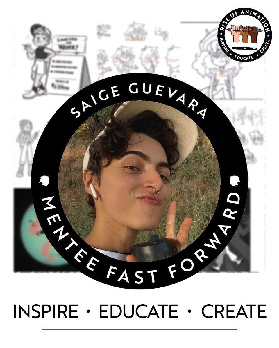 riseupanimation's tweet photo. Happy Monday Rise Up fam! We're bringing you another #MenteeFastForward where we hear from an RUA Mentee that found a career opportunity in animation.

Today we celebrate @saigeguevara who had the opportunity to work at @DisneyTVA https://t.co/kebzydkvBt