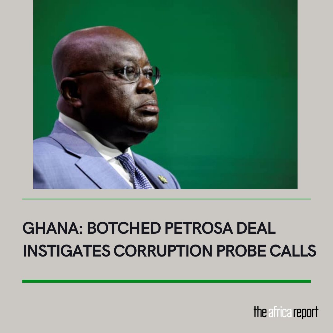 TheAfricaReport's tweet photo. The #Ghanaian government has discontinued talks over a 50% sale of its stake in Jubilee Oil Holding Limited (#JOHL) to #SouthAfrica’s #PetroSA. Civil society organisations say what must follow is an investigation. 👉 https://t.co/AwH1qKjOht. https://t.co/bffV0axUEm