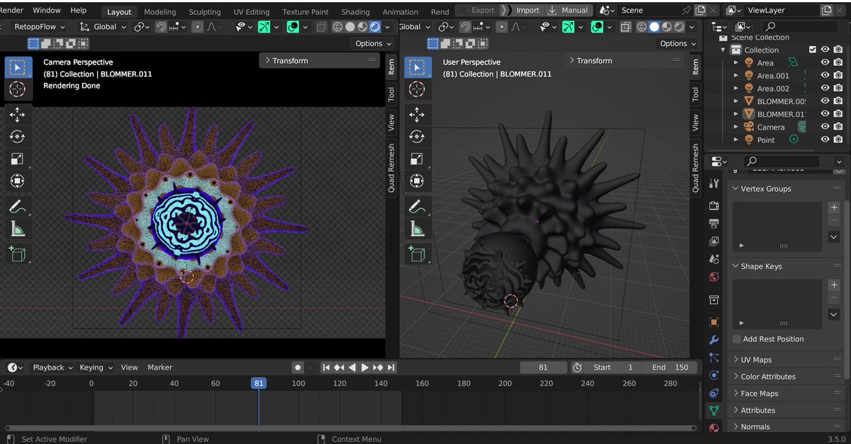 Marcel_Brynard's tweet image. Another #blender render on some cool organic forms on #softwaresunday