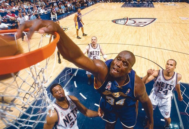 LakersNation's tweet photo. On this day in #Lakers history, L.A. completed the three-peat by sweeping the Nets with Shaquille O'Neal making history in the process.
https://t.co/ShXTnbeHdr https://t.co/KuCEFcuYOt