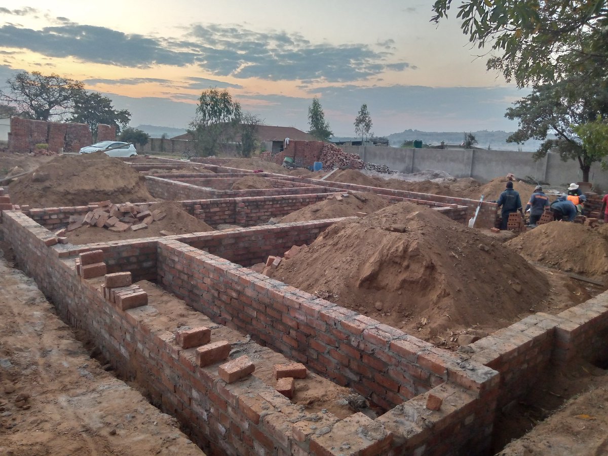 RolackGroup's tweet photo. Substructure brickwork continues in Harare https://t.co/WnV6bDhePa