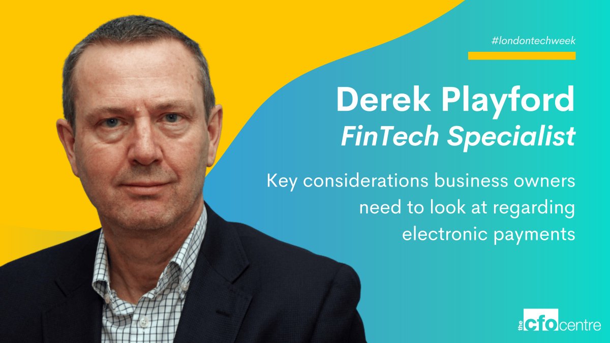 Derek Playford, talks about the key considerations business owners need to look at regarding electronic payments.

Watch the full insight here: bit.ly/3HJJQGF  

#finance #technology #retail #ecommerce #parttimecfo #fintech #londontechweek