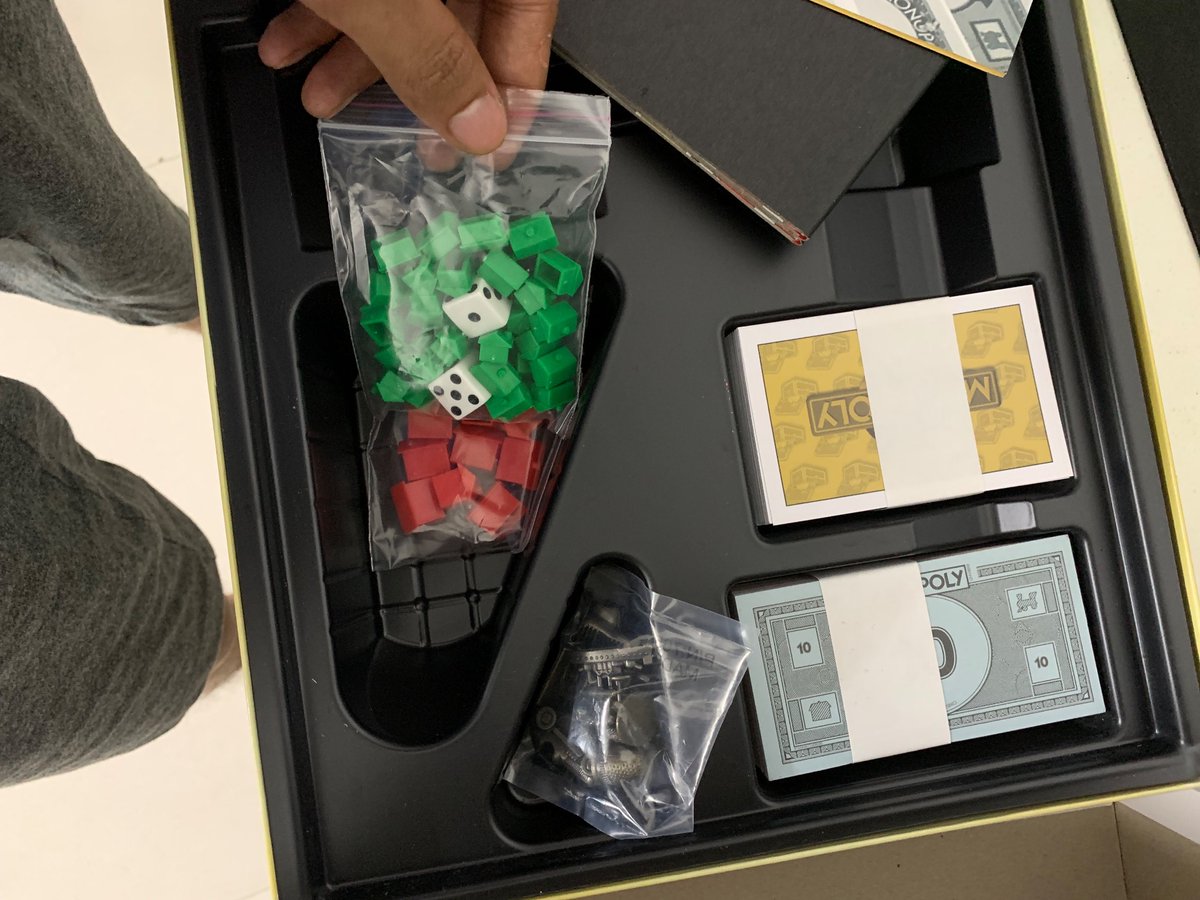 ApoorvLabs's tweet photo. @Hasbro @funskoolindia @HamleysOfficial Monopoly deluxe edition advertises wooden houses and hotels but comes with plastic ones inside the box. Went to multiple hamleys outlets as well as e-commerce stores - case of false advertising? Pls advise. https://t.co/gabueQ4t9G