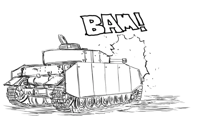 最近戦車描いてなかったのでヤヴァイ…
夏コミの原稿も描いてますが、こんな絵で大丈夫か…😂 