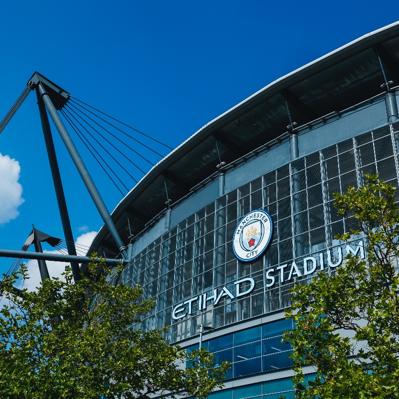 ManCity's tweet photo. Trophy Parade update: Access to stage show site delayed due to reports of adverse weather conditions and lightning storms.