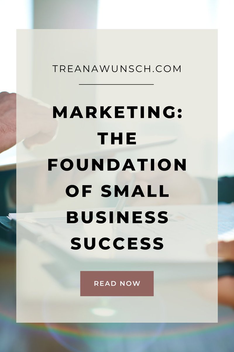 Small Business Marketing: The Foundation of Success treanawunsch.com/small-business… #GrowingaSmallBusiness #StartingaBusiness