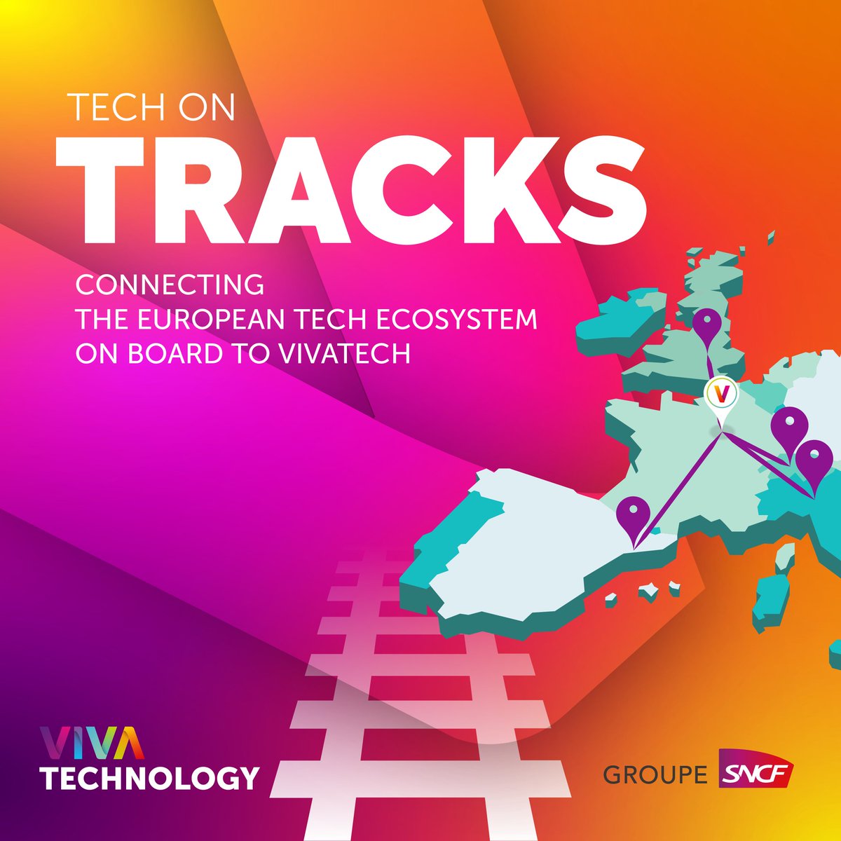 Our team is on the way to #VivaTech, traveling sustainably 🌿 We are hopping on the Tech on Tracks express Eurostar, <a href="/TGV_Lyria/">TGV Lyria</a>, and <a href="/TGVINOUI/">TGV INOUI</a> to <a href="/VivaTech/">Viva Technology</a>!🚆

What a way to kick off the event by traveling by train &amp; mingling with the tech community on the journey to Paris! 🚀