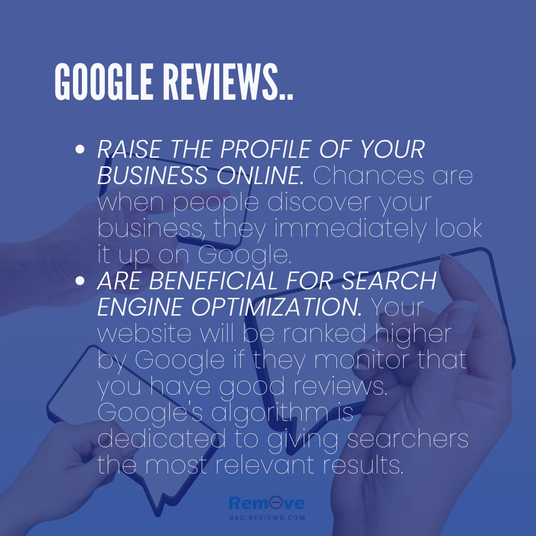 removebadrevws's tweet photo. Do Google reviews matter? If your business's reputation, gaining new clients, and success matter to you, then the answer is a resounding yes.

Let us help you! Contact us today!  https://t.co/MLTgmvo7TL #RemoveBadReviews #GoogleReviewsMatter https://t.co/41StRMdNCA