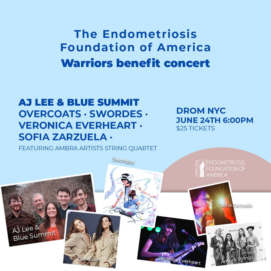 #EndoWarriors: You're invited to the 2nd annual Warriors Benefit Concert on June 24th in NYC! Get tickets @ dromnyc.com/event/warriors…