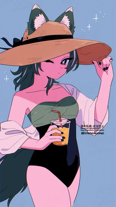 水着です