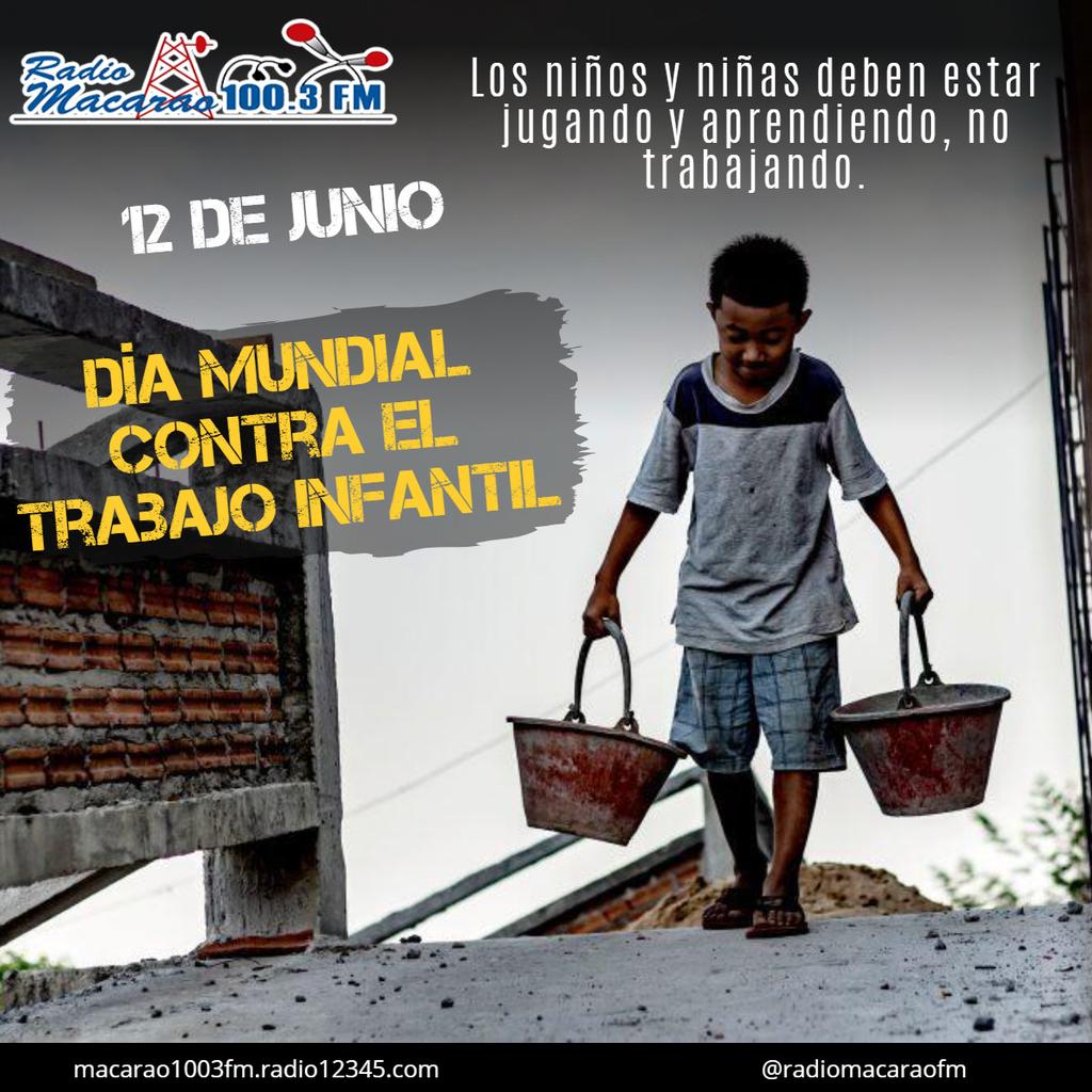 Obligar a los niños y niñas a realizar el trabajo de adultos es igual a reproducir la barbarie de esclavos trabajando para un amo. Por el respeto a los #DDHH de no los y niñas, Venezuela libre de trabajo infantil. 🇻🇪👦🏻👧🏽🎠
#ContraLaExplotaciónInfantil
#PorLaJusticiaYLosDDHH