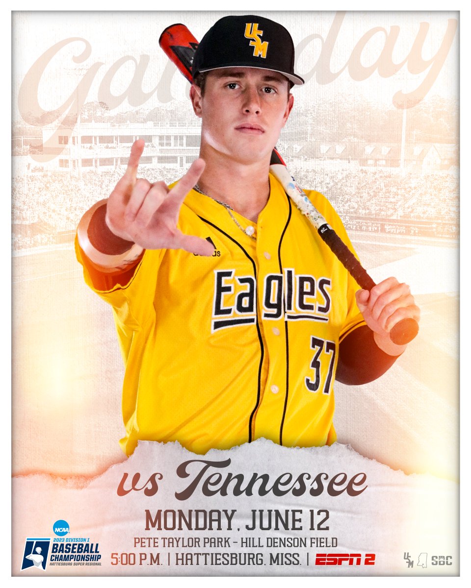 𝗖𝗵𝗼𝗼𝘀𝗲 𝗦𝗼𝘂𝘁𝗵𝗲𝗿𝗻 𝗠𝗶𝘀𝘀...

🆚: Tennessee
⌚️: 5 p.m. 🤞
📍: Hattiesburg, Miss.
🏟: Pete Taylor Park/Hill Denson Field
📻: smttt.info/Listen
📺: smttt.info/3oXkP4G
📊: smttt.info/Listen

#EverythingMatters | #SMTTT