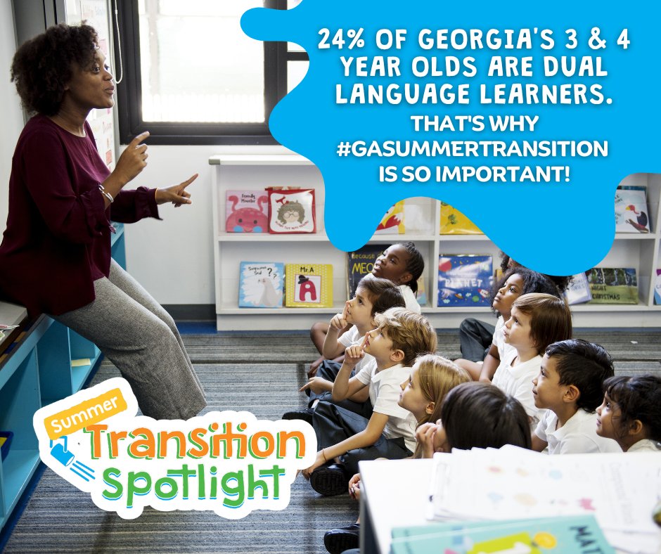 GeorgiaVoices's tweet photo. Children in the Rising Pre-K #GaSummerTransition Program for dual language learners make gains in both English &amp; Spanish language skills. @GaDeptEarlyCare https://t.co/nYauMdBzVV