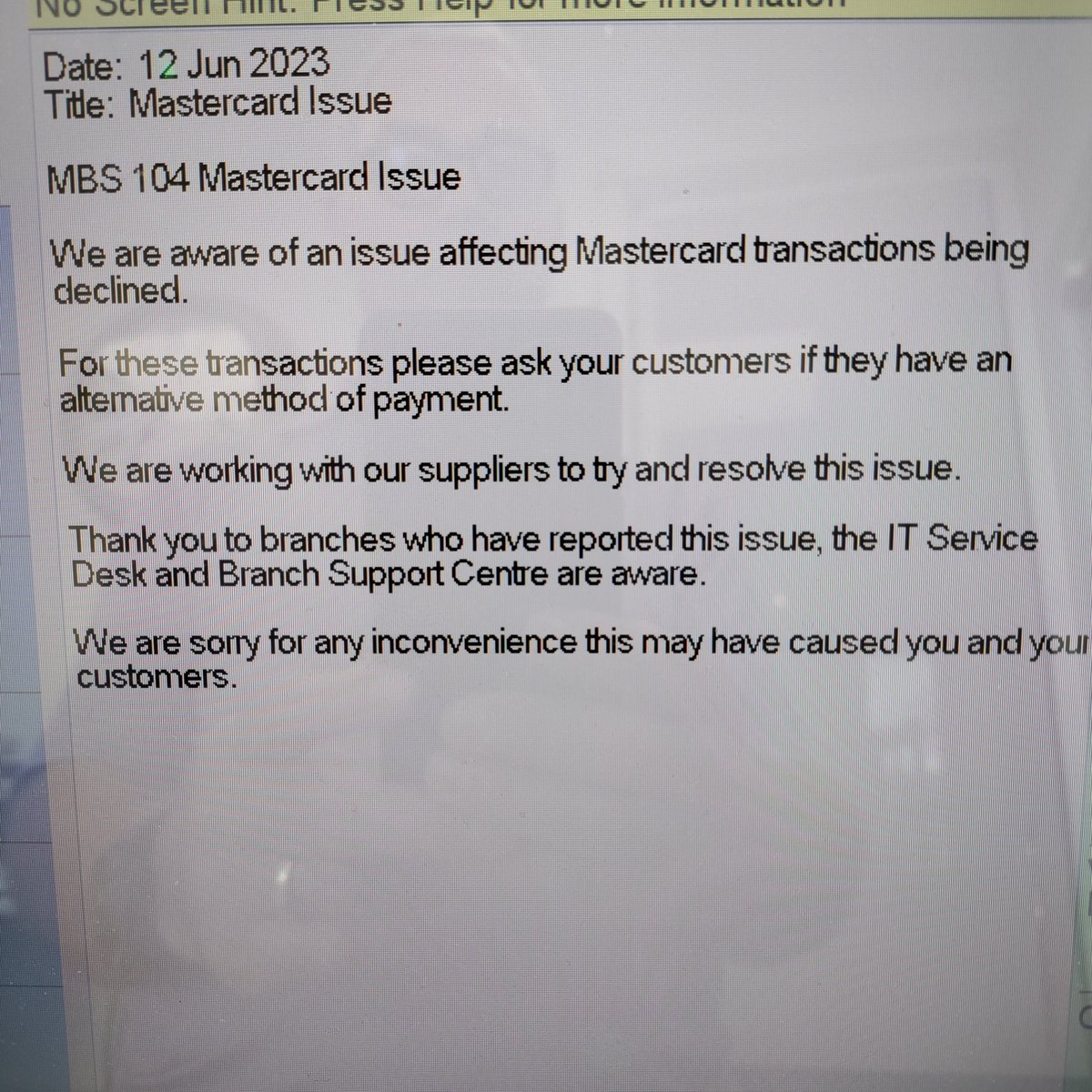 CDubery's tweet image. More issues with that robust computer system known as Horizon 🤔#postofficescandal