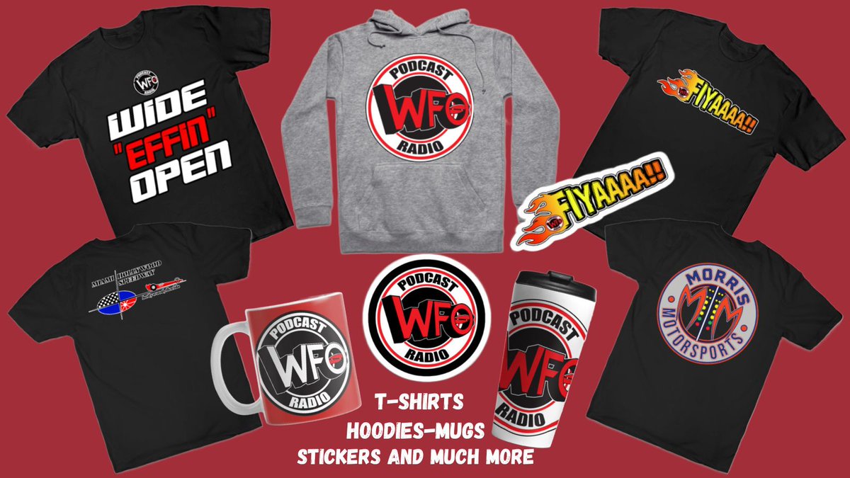 nhragal007's tweet photo. 🔥🚨BONUS SALE DAY! It's ALL on sale! Grab your @WFORadio and Morris Motorsports merch today! Super cool merch and colors to choose from! #DragRacing #swag #WFO #FIYAAA🔥 Make sure to give it a click and check it all out! https://t.co/YzdB33e79X https://t.co/QczVOWd2Nl