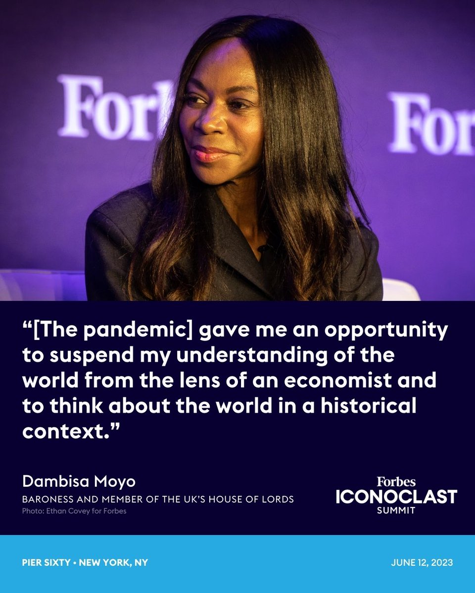 .@dambisamoyo, baroness and member of the UK’s House of Lords, joined Forbes Assistant Managing Editor @dianebrady at the #ForbesIconoclast Summit to discuss global opportunities and geopolitical risk. trib.al/dtFd81o
