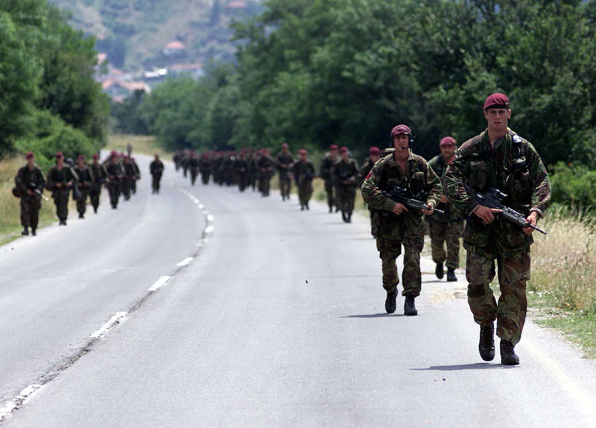 #otd 12 June 1999 – Kosovo War: Operation Joint Guardian begins when a NATO-led United Nations peacekeeping force (KFor) enters the province of Kosovo in the Federal Republic of Yugoslavia.

#kosovowar #nato