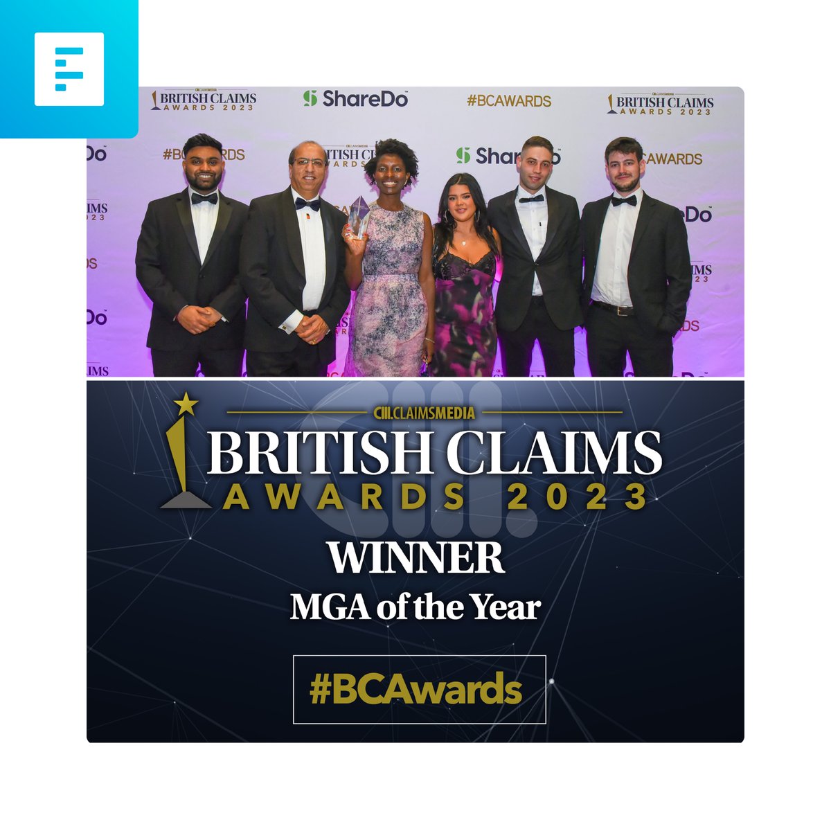 Last week, we picked up 'MGA of the Year' at the British Claims Awards 🎉 

Brokers are crucial to what we do. Nyasha, Joe, and Justine were there to celebrate with members of the broker family @ForumInsurance.

Thank you to all of our brokers who continue to believe in us!