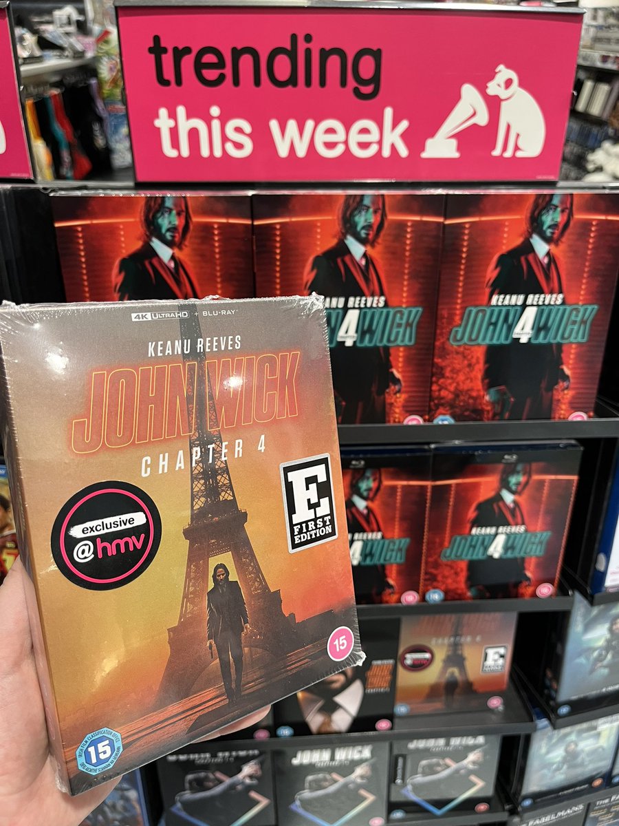 John Wick returns to kick ass and take names on DVD, BLU, 4K (how pretty is the #hmvExclusive First Edition 4K 😍), plus catch up on the whole series with the 1-4 box set!

#NewMovieMonday