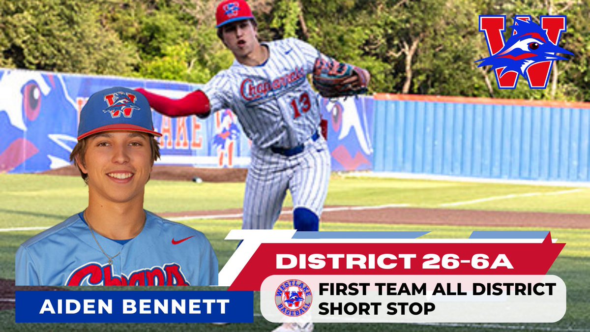 Westlake High School Baseball (@whschapbaseball) on Twitter photo Congrats to <a href="/aidenbenn13/">aiden bennett</a> for being named District 26-6A First Team All District Short Stop Congrats to <a href="/aidenbenn13/">aiden bennett</a> for being named District 26-6A First Team All District Short Stop