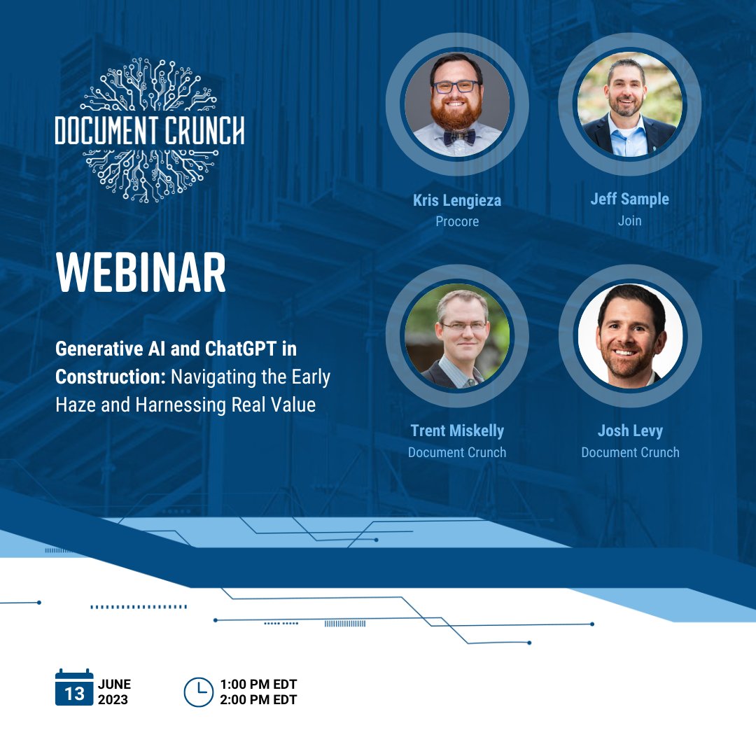 DocumentCrunch's tweet image. Register here👉lnkd.in/gGQmXFUZ

#construction #preconstruction #ContractCoPilot #constructionindustry #constructiontechnology #contech #contract #contractAI #CrunchAI #technologywebinar #ChatGPT