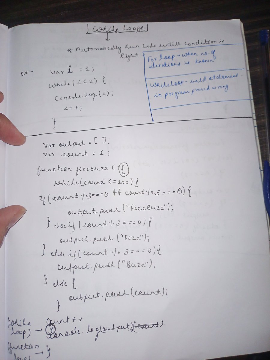 adityakrx's tweet photo. update ๐ฅ
I did Fizzbuzz challange and learnt concepts of javascript var, arrays,loops and many more progress is good but still long way to goโฃ๏ธI run my code in my Vs code but i had also written in notebook so currently I am sharing my notebook version #101daysofcode #progress https://t.co/LOrONrO3q2