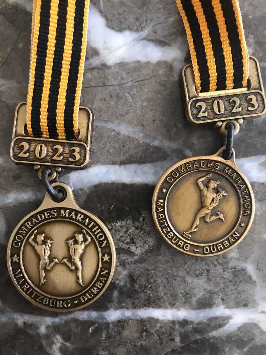 A back to back plus an upgrade 🏅 
#MedalMonday 
#IPaintedMyRun 
#FetchYourBody2023 
#RunningWithTumiSole