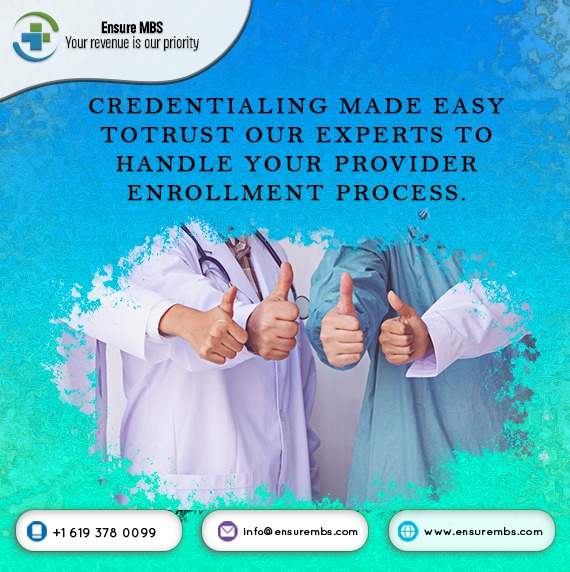 #Credentialing Made #Easy to Trust Our #Experts to Handle Your #Provider #Enrollment #Process.

Follow us for Daily Updates.

#medicalbilling #medical #healthcare #ensurembs #healthcarercm #Revenuecyclemanagement  #HealthcareFinance #medicalbillingcompany #ViralHealthcare