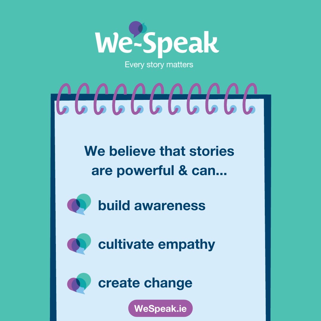We-Consent is thrilled to announce the launch of We-Speak, Ireland’s first ever anonymous online platform that aims to empower survivors of sexual violence to safely tell their own stories, in their own time, in their own words ✍️💬 WeSpeak.ie  #EveryStoryMatters