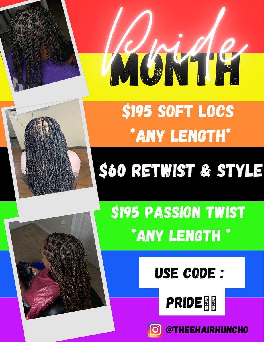 if your in greensboro/raleigh or the surrounding areas I have TWO DEALS going on come book yours!🫶🏽
#greensboro #hairstylist #ncat #wssu #softlocs #passiontwist #retwist