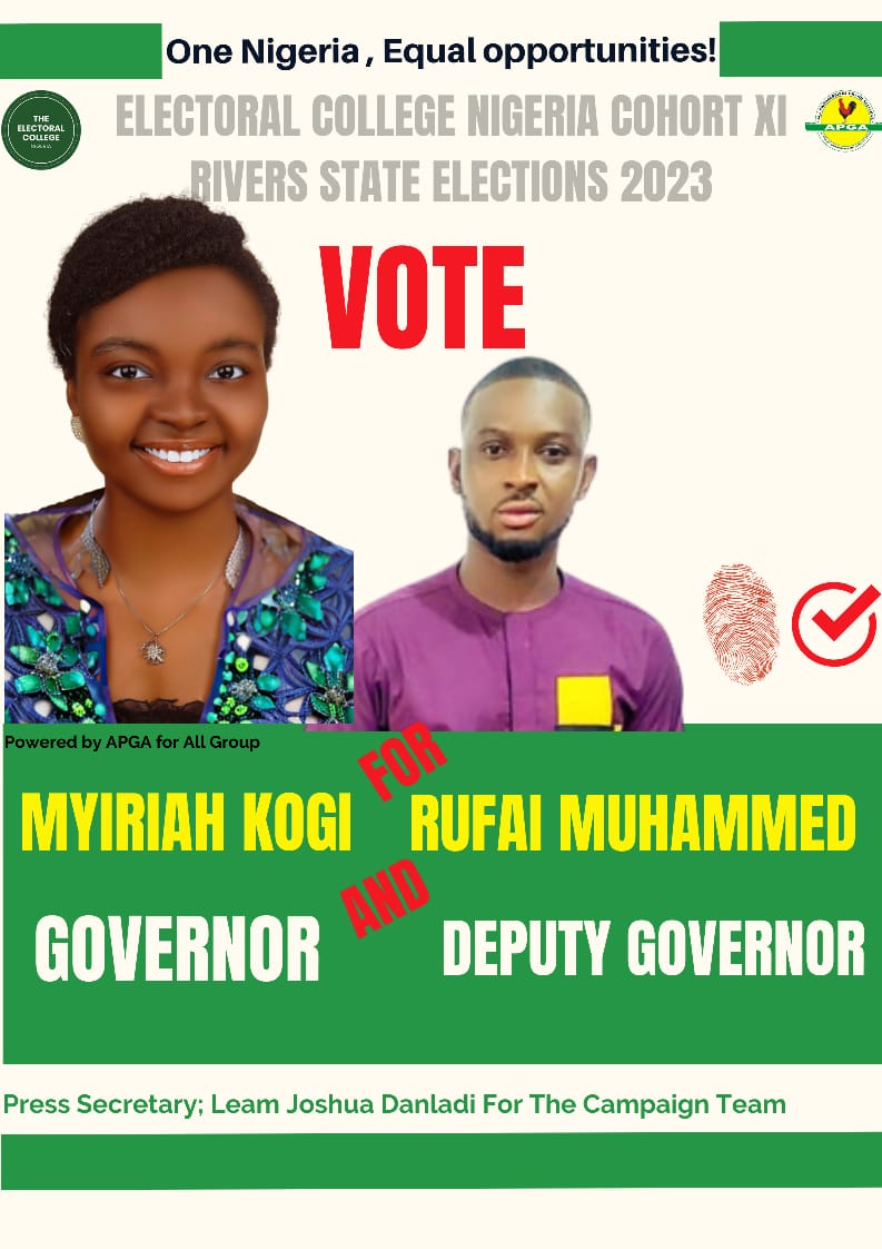 APGA_ECNC11's tweet photo. Your Voice, Your Choice: Elect Myiriah Kogi for a Better Rivers State! #voteapga #apgarivers2023
#MYIRIAHRUFAI2023 
#electoralcollng https://t.co/R8geyzrmUl
